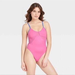 NWT Colsie Barbie Pink Colsie Spaghettie Strap Bodysuit Leotard Onesie Lingerie